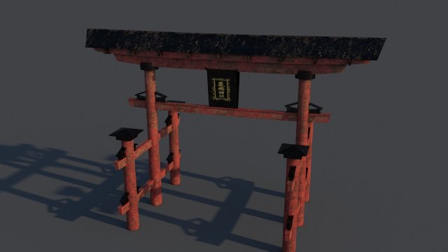 japanese gates torii model 3D Model .c4d .max .obj .3ds .fbx .stl .blend 