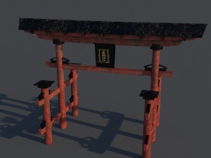 japanese gates torii model 3D Model