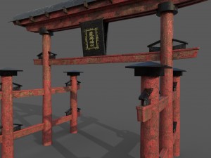 japanese gates torii model 3D Model