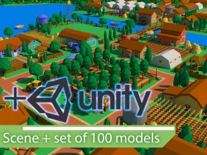 упакуйте 116 моделей для низькополігональних активів ферми 3D Модель