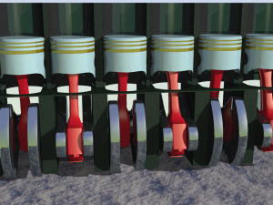 the internal combustion engine 3D Model