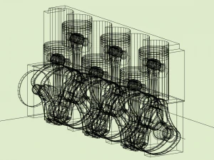 the internal combustion engine 3D Model