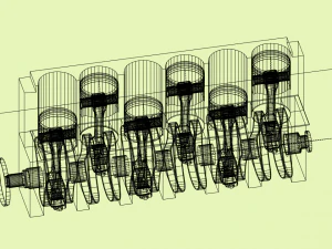 the internal combustion engine 3D Model