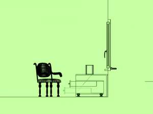 tavolo sedia Modello 3D