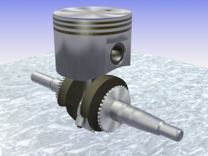 crankshaft rod piston 3D मॉडल