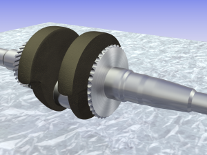 crankshaft rod piston Modèle 3D