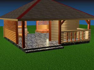 凉亭 3D 模型