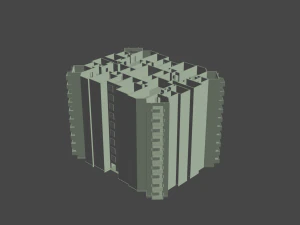 pr&eacute;dio alto Modelo 3D