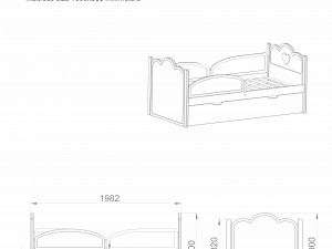 bed for girl 3D Model