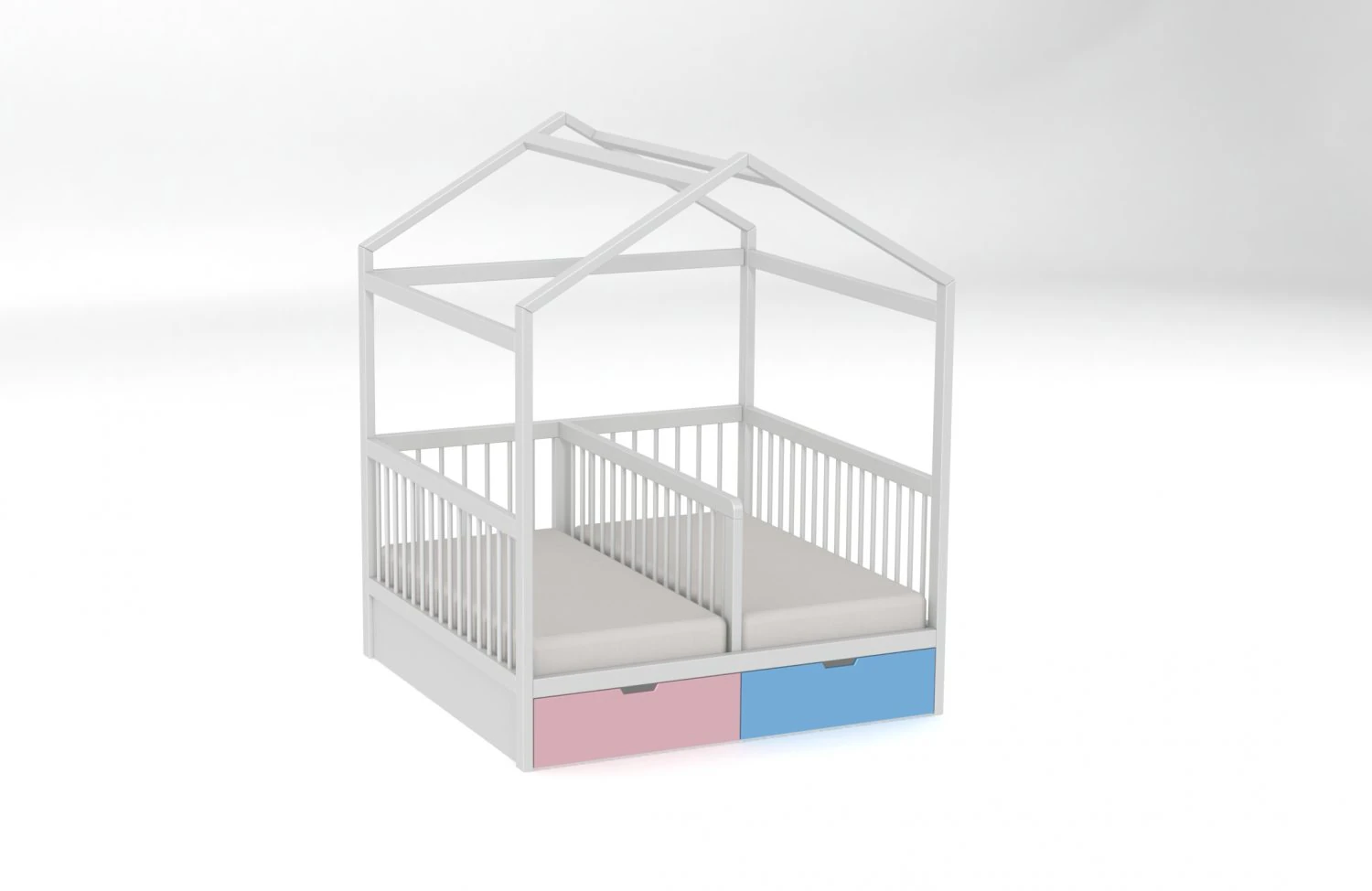 bed for twins 3D Model .c4d .max .obj .3ds .fbx .stl .blend 