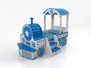 кровать для детей локомотив 3D Модель