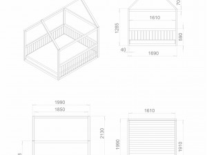 bed scandinavia 3D 모델