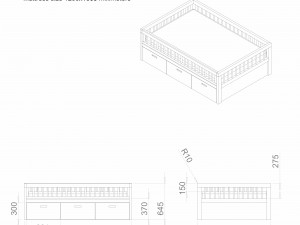 bed for child 3D Model