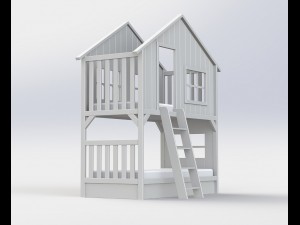 bed village house 3D Model
