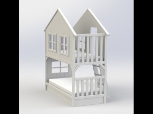 bed village house Model 3D