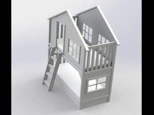 bed village house Model 3D