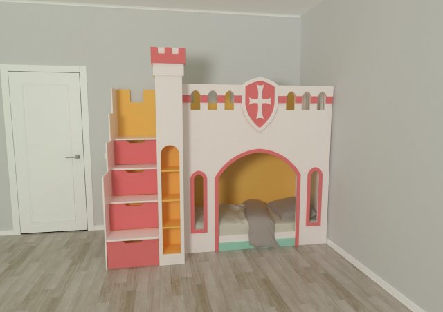 castle 3D Model .c4d .max .obj .3ds .fbx .stl .blend 