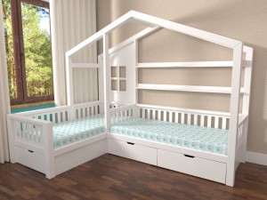 corner bed house 3D Model