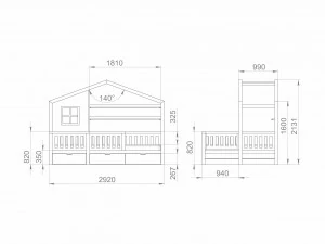 corner bed house 3D Model