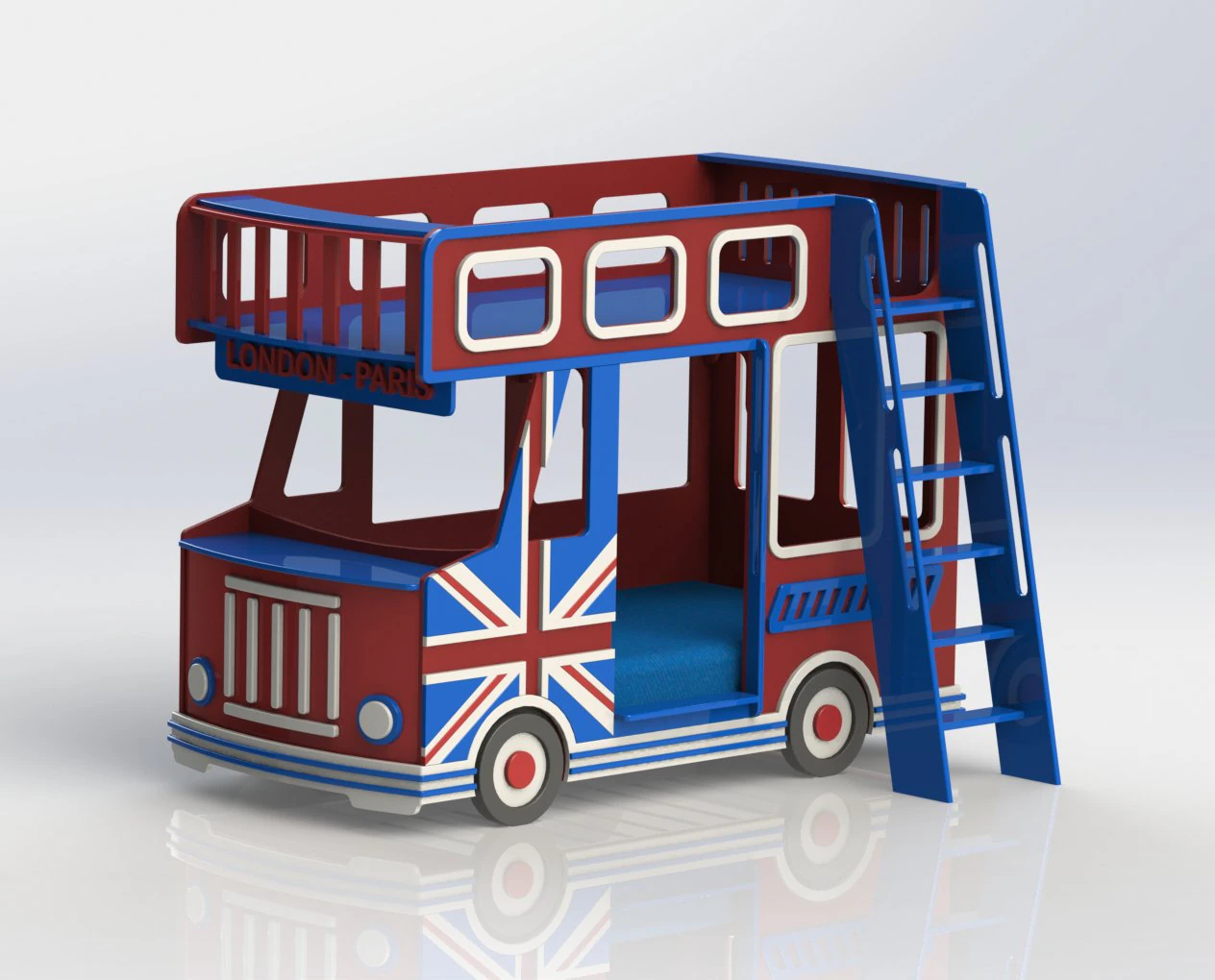 london bus 3D Model .c4d .max .obj .3ds .fbx .stl .blend 