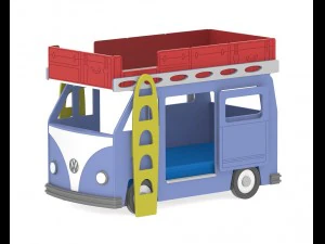 minivan volkswagen 3D Model