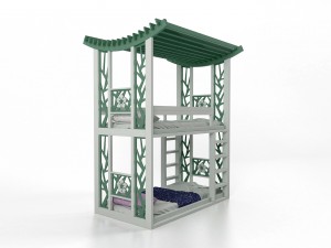 bunk bed panda style 3D Model