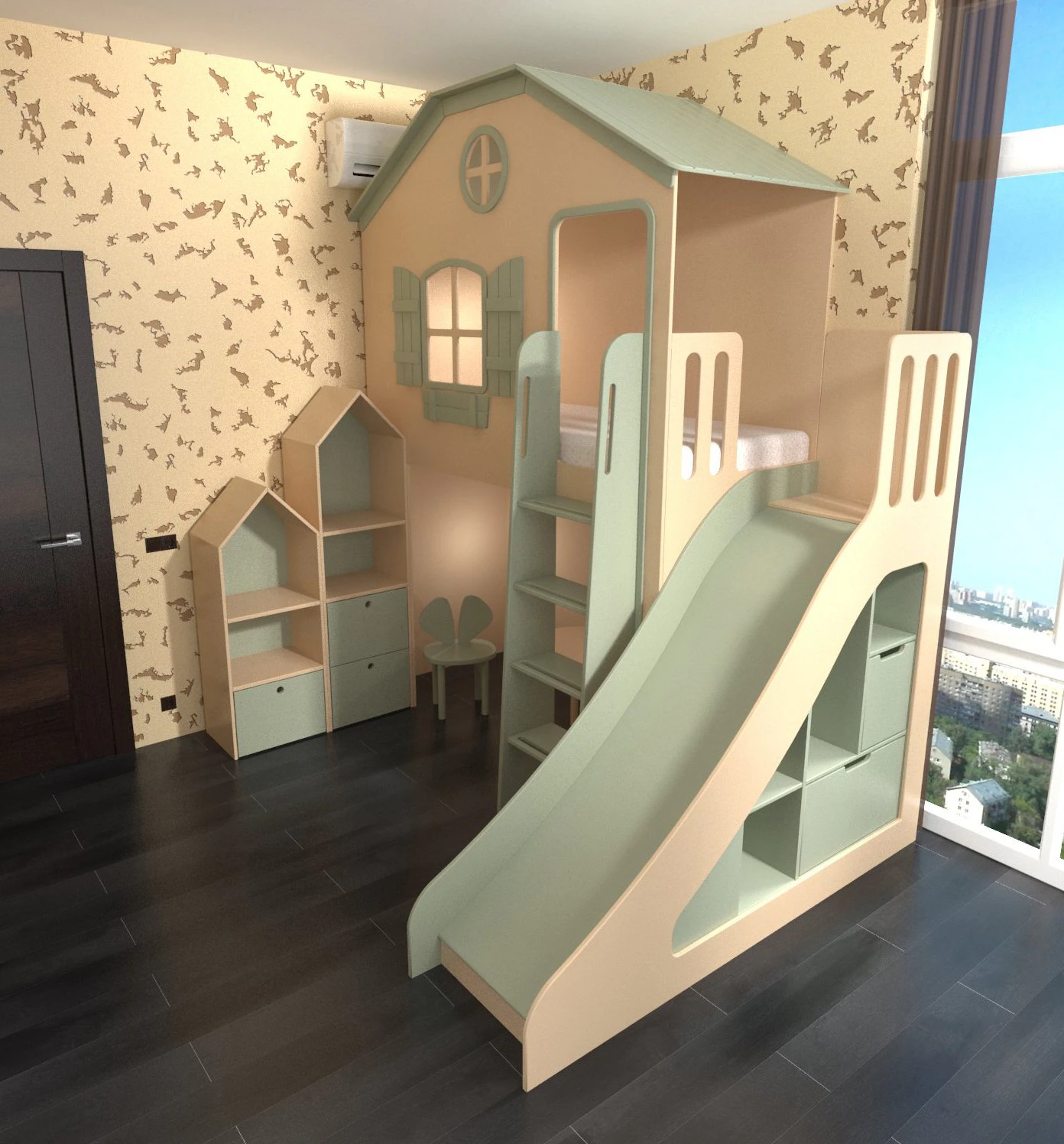playground with slide 3D Model .c4d .max .obj .3ds .fbx .stl .blend 
