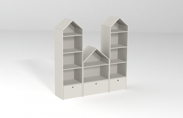shelving house 3D-Modell .c4d .max .obj .3ds .fbx .stl .blend 
