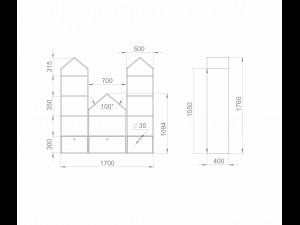 shelving house 3D-Modell