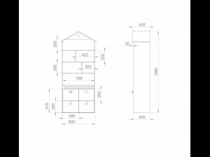 shelving house 3D-Modell