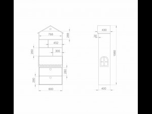 shelving house 3D-Modell