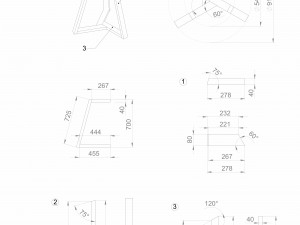 table triangle Model 3D