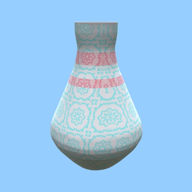 vase 3D Model .c4d .max .obj .3ds .fbx .stl .blend 