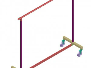 clothes rack-store clothes rack-hanger stand 3D Model