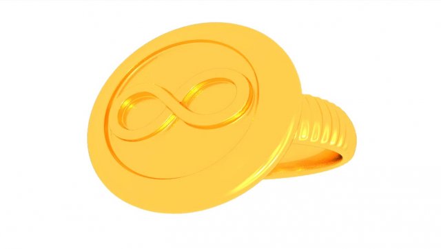 infinity ring 3Dプリントモデル .c4d .max .obj .3ds .fbx .stl .blend 