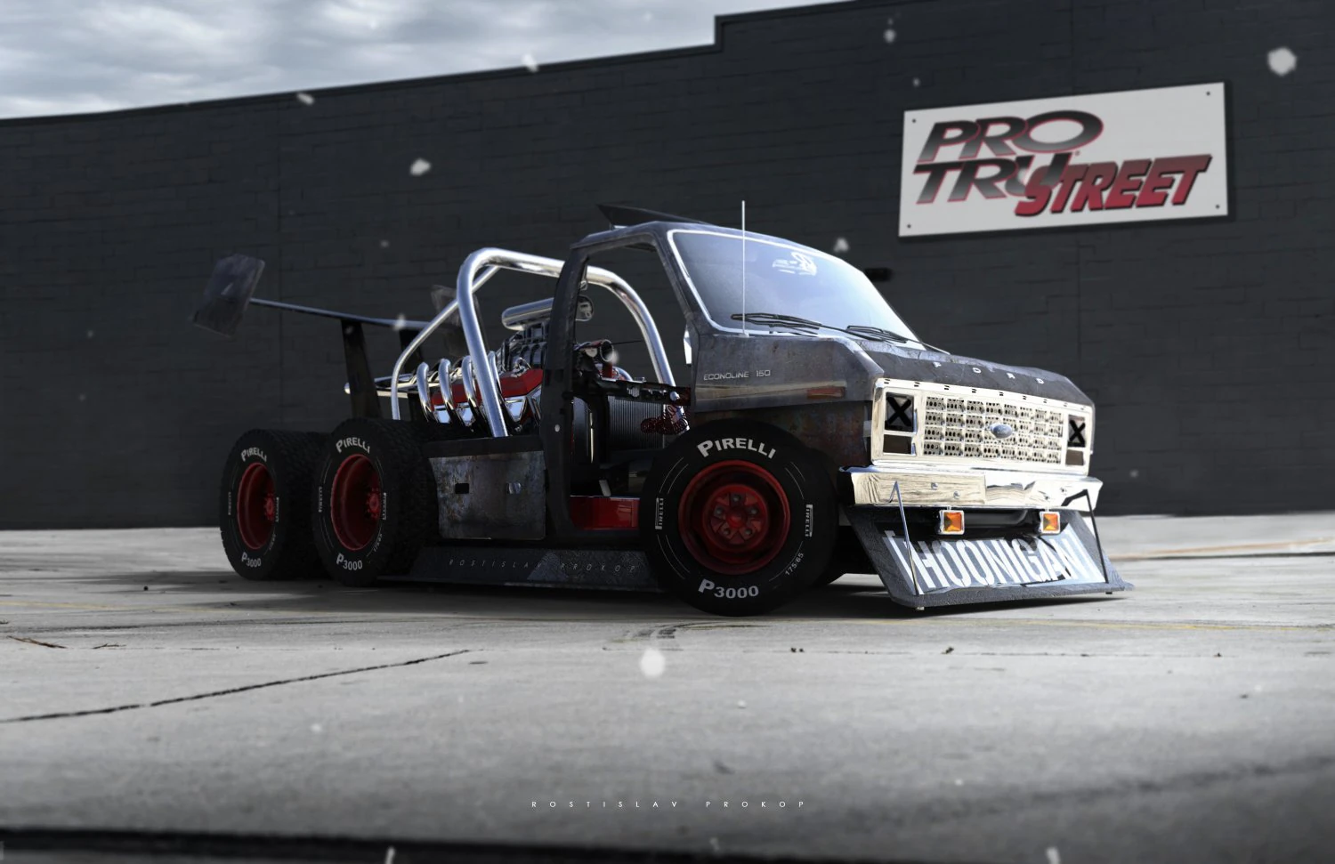 hoonigan ford e-150 econoline 3D Model .c4d .max .obj .3ds .fbx .stl .blend 