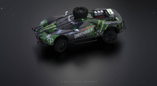 2017 ford gt ecoboost hoonigan 3Dモデル .c4d .max .obj .3ds .fbx .stl .blend 