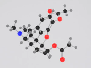drug heroin molecule 3D Model