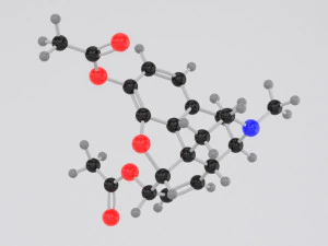 drug heroin molecule 3D Model