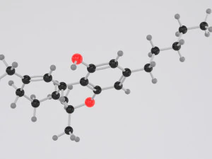 drug thc - tetrahydrocannabinol - cannabis molecule 3D Model