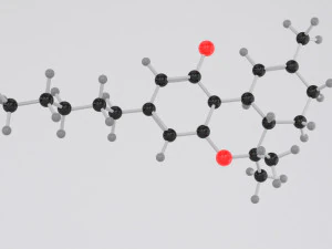 drug thc - tetrahydrocannabinol - cannabis molecule 3D Model