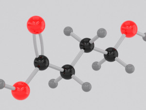 drug ghb gamma-hydroxybutyrate molecule 3D Model