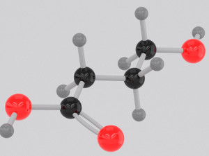 drug ghb gamma-hydroxybutyrate molecule 3D Model