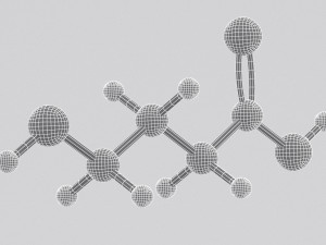 drug ghb gamma-hydroxybutyrate molecule 3D Model