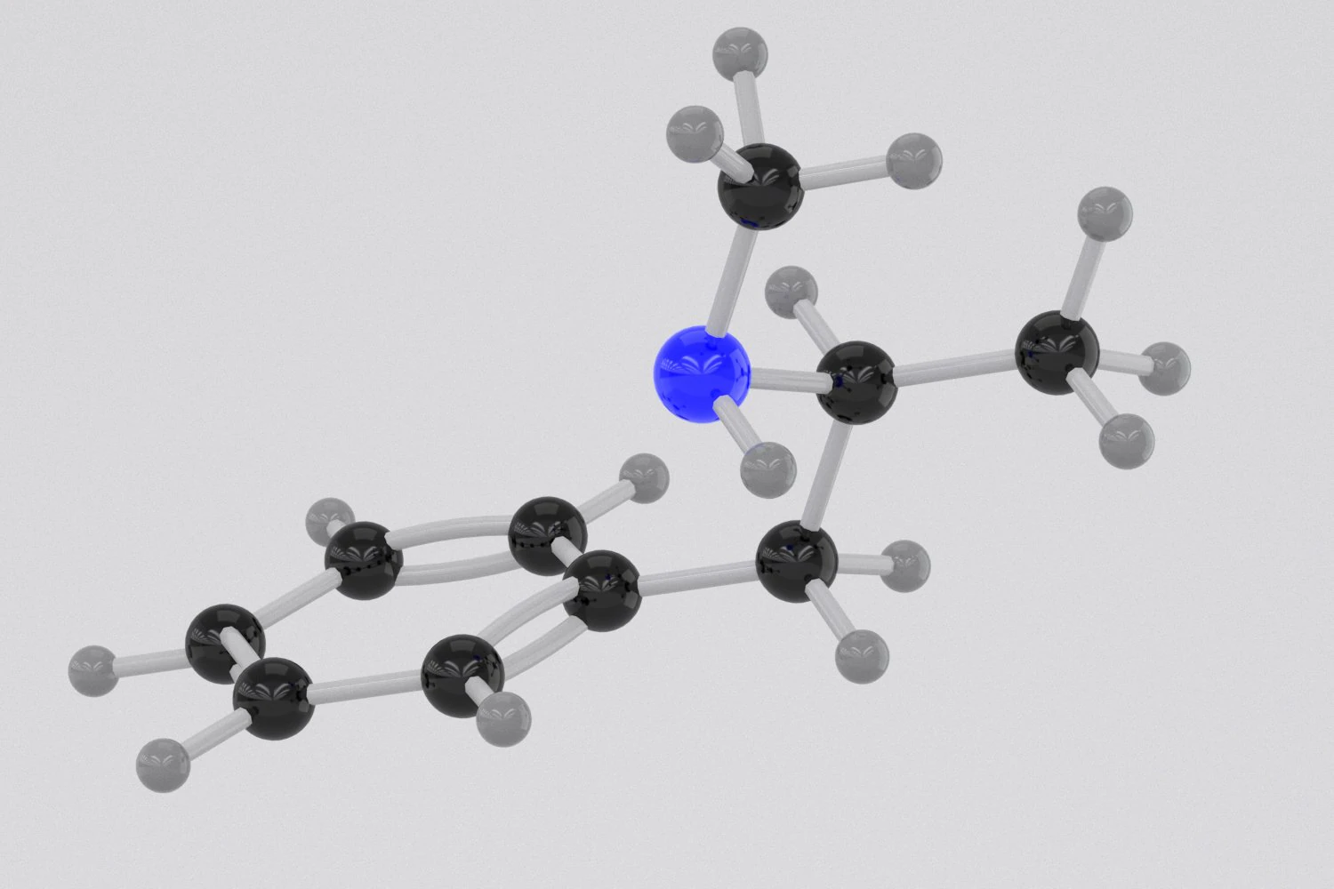 drug methaphetamine molecule 3D Model .c4d .max .obj .3ds .fbx .stl .blend