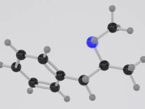 drug methaphetamine molecule 3D Model