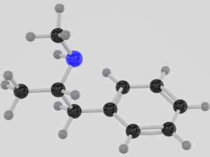 drug methaphetamine molecule Modelo 3D