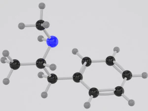 drug methaphetamine molecule 3D Model