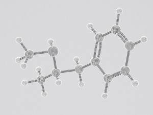drug methaphetamine molecule Modelo 3D