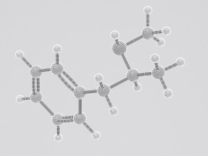 drug methaphetamine molecule Modelo 3D